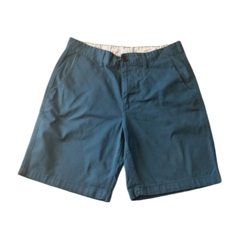 City Streets Chino Shorts Men 36 Green Flat Front Inseam 8.5in‎ Casual Vacation